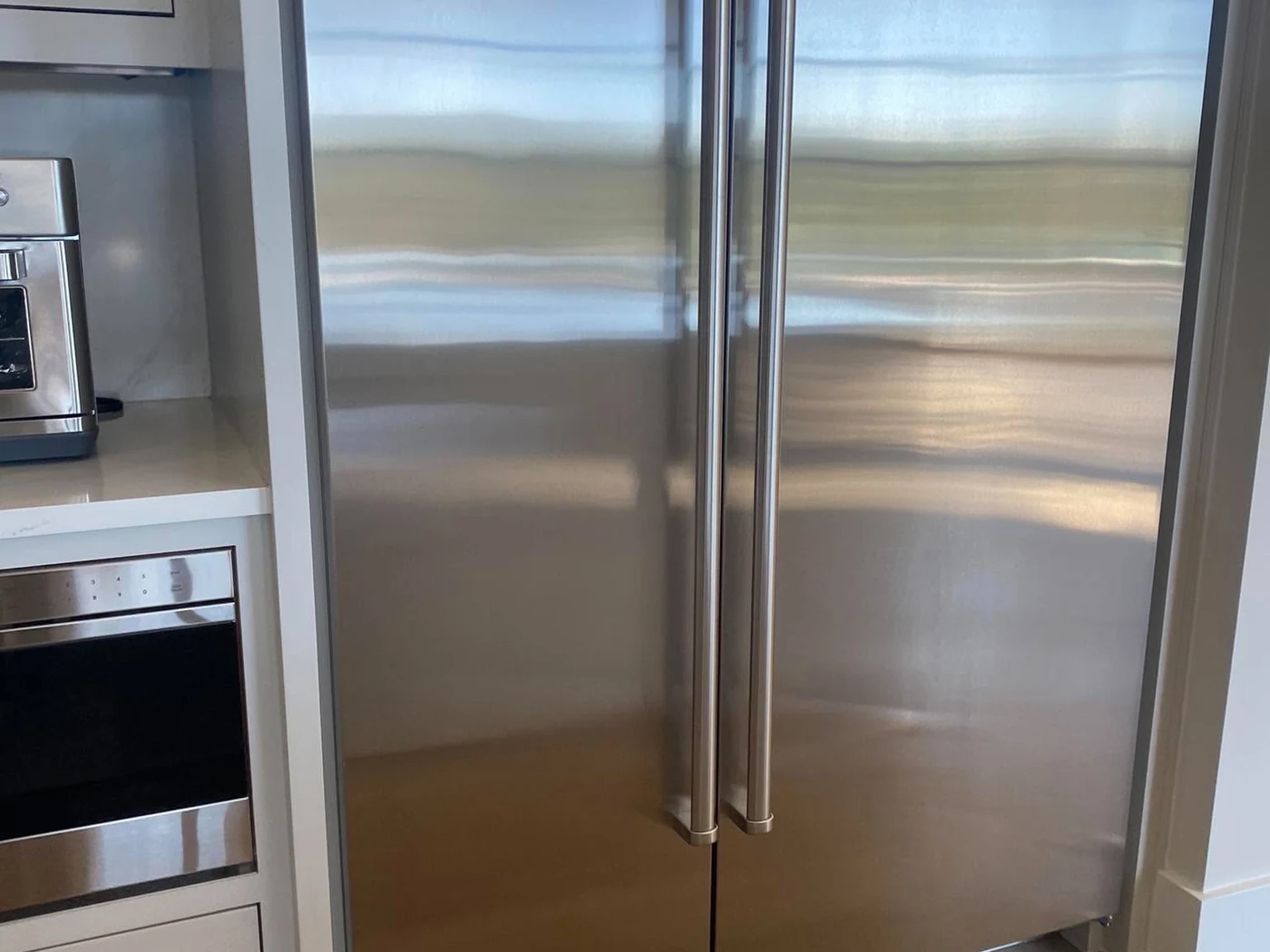 Clean stainless steel refrigerator